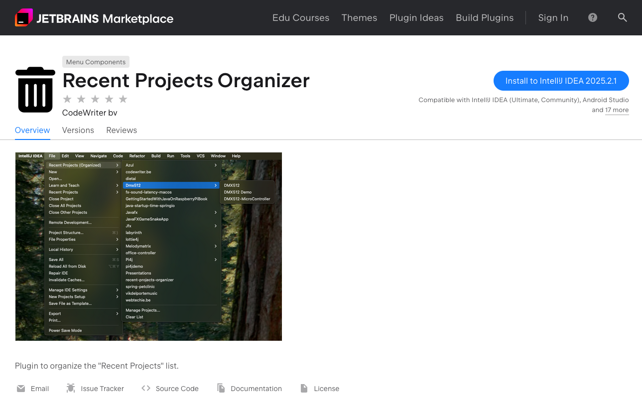 Plugin available in the JetBrains Marketplace