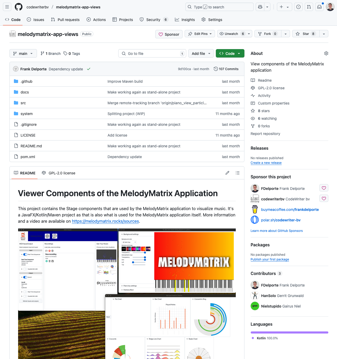 MelodyMatrix GitHub project