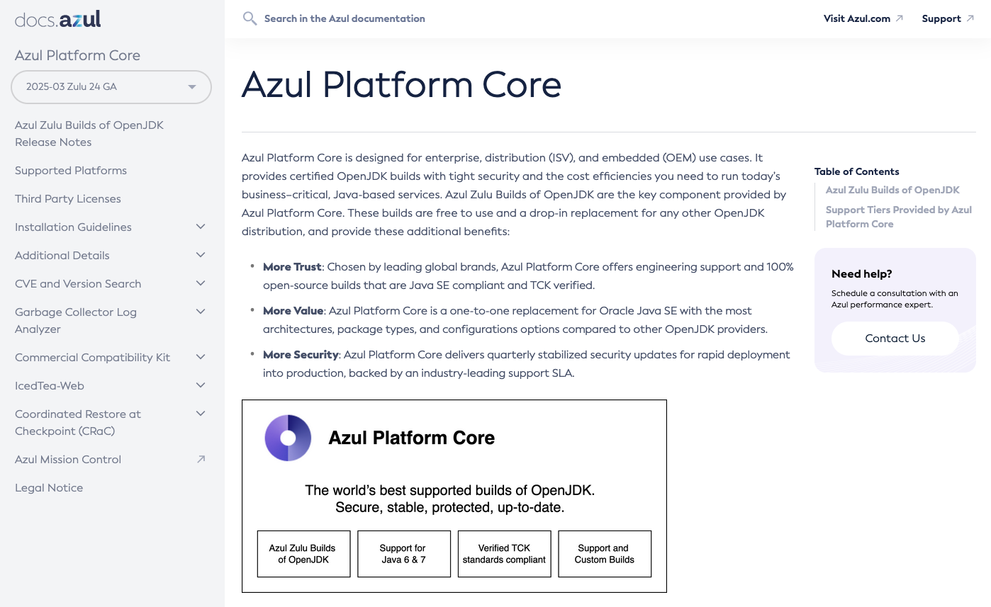 Azul documentation